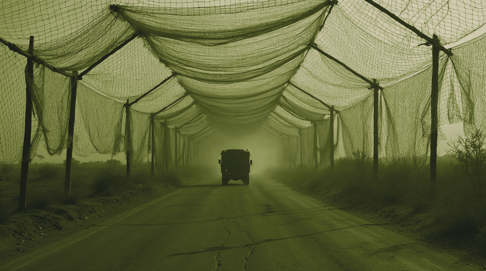 Ukraine has netted 822 km of frontline roads against Russian FPVs