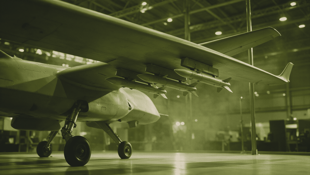 Ukroboronprom shows a reusable Liutyi carrying four missile mock-ups at Farnborough
