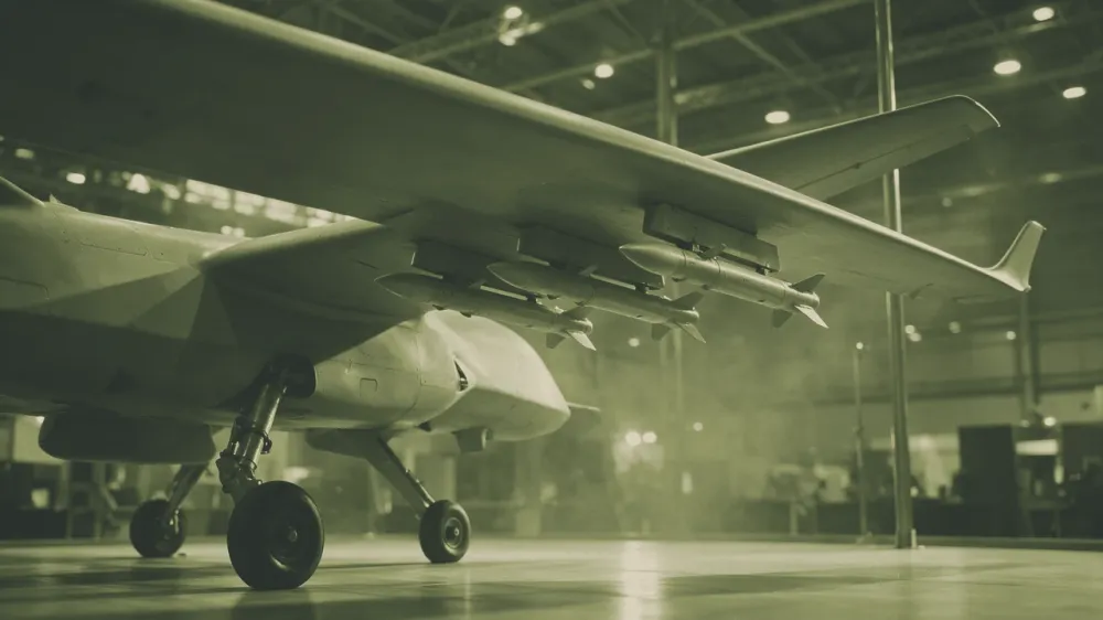 Ukroboronprom shows a reusable Liutyi carrying four missile mock-ups at Farnborough
