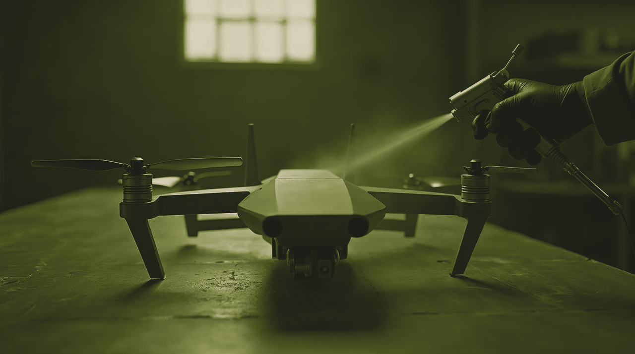 Chinese firm Star-Navi sells a spray-on radar coating for drones by the kilogram