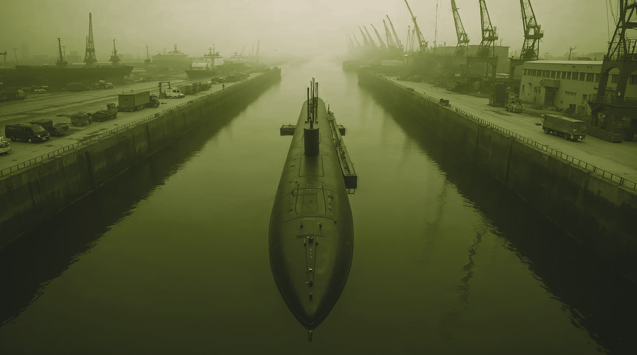 A sail-less Chinese submarine appears in Shanghai, longer than a US Virginia-class boat