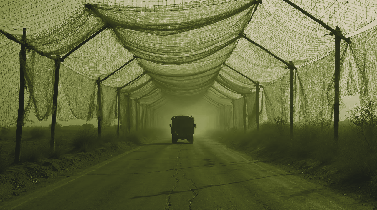 Ukraine has netted 822 km of frontline roads against Russian FPVs