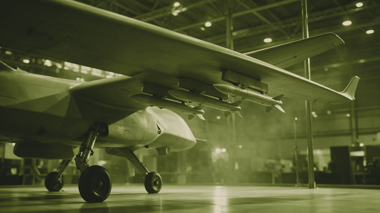 Ukroboronprom shows a reusable Liutyi carrying four missile mock-ups at Farnborough