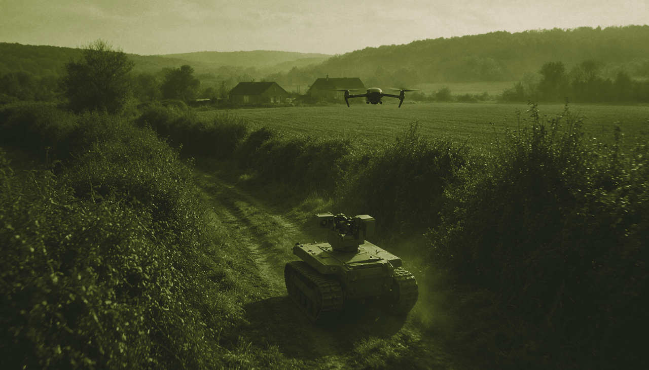 Ukraine's 33rd Regiment clears a Russian position with two gun robots and three drones