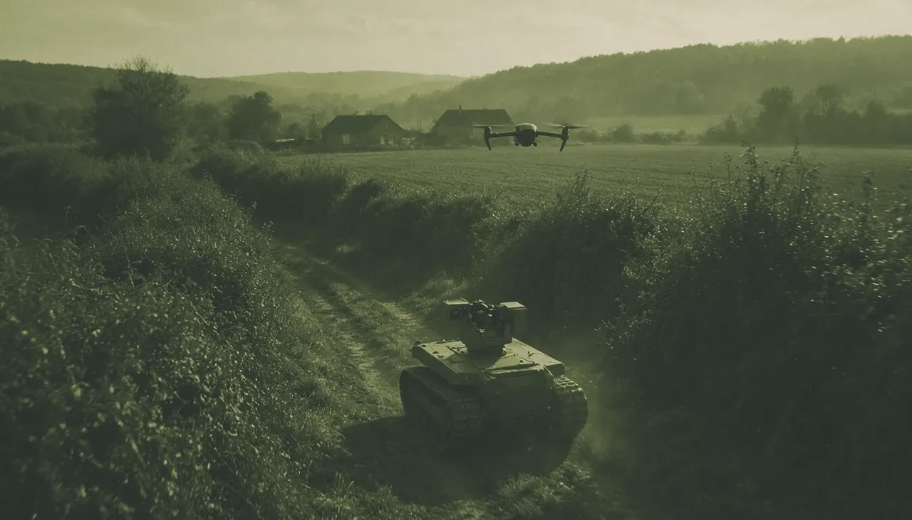 Ukraine's 33rd Regiment clears a Russian position with two gun robots and three drones