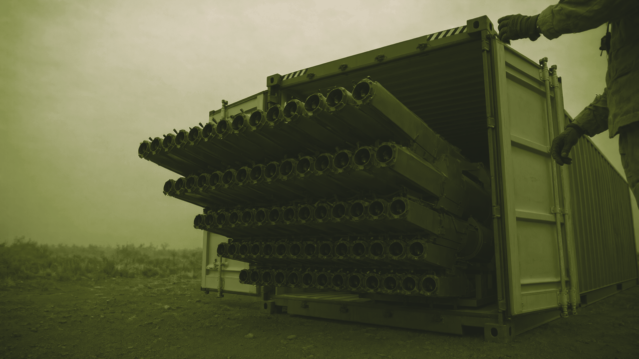 Rheinmetall Puts Praetorian's Arrow Interceptors in a Shipping-Container Launcher Ahead of Operator Trials